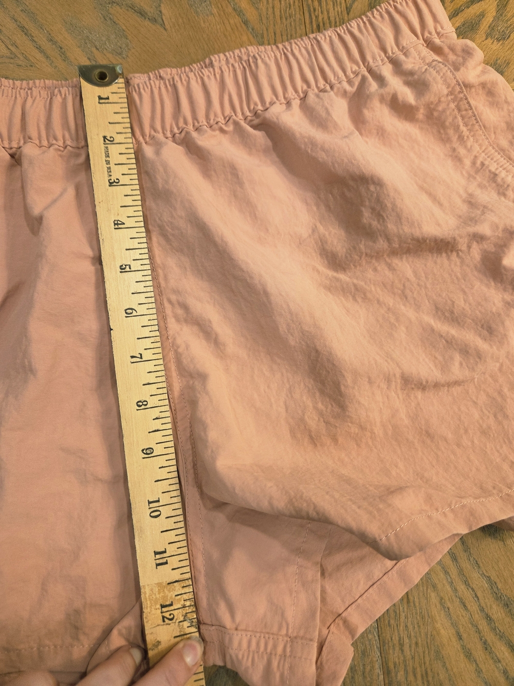 Patagonia Baggies Shorts Women’s Large Peach Pink Nylon Athletic Swim Casual - Picture 8 of 8